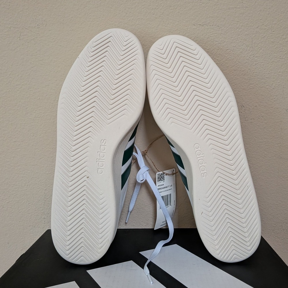 New Adidas Men's Breaknet 3.0 Sneakers Shoes White Green Size 12 - Picture 5 of 5